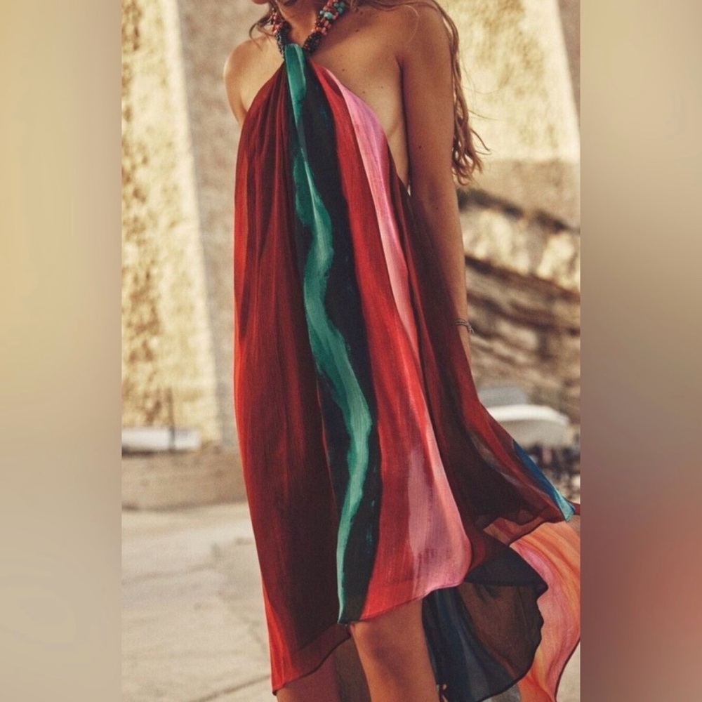 Zara beaded halter dress